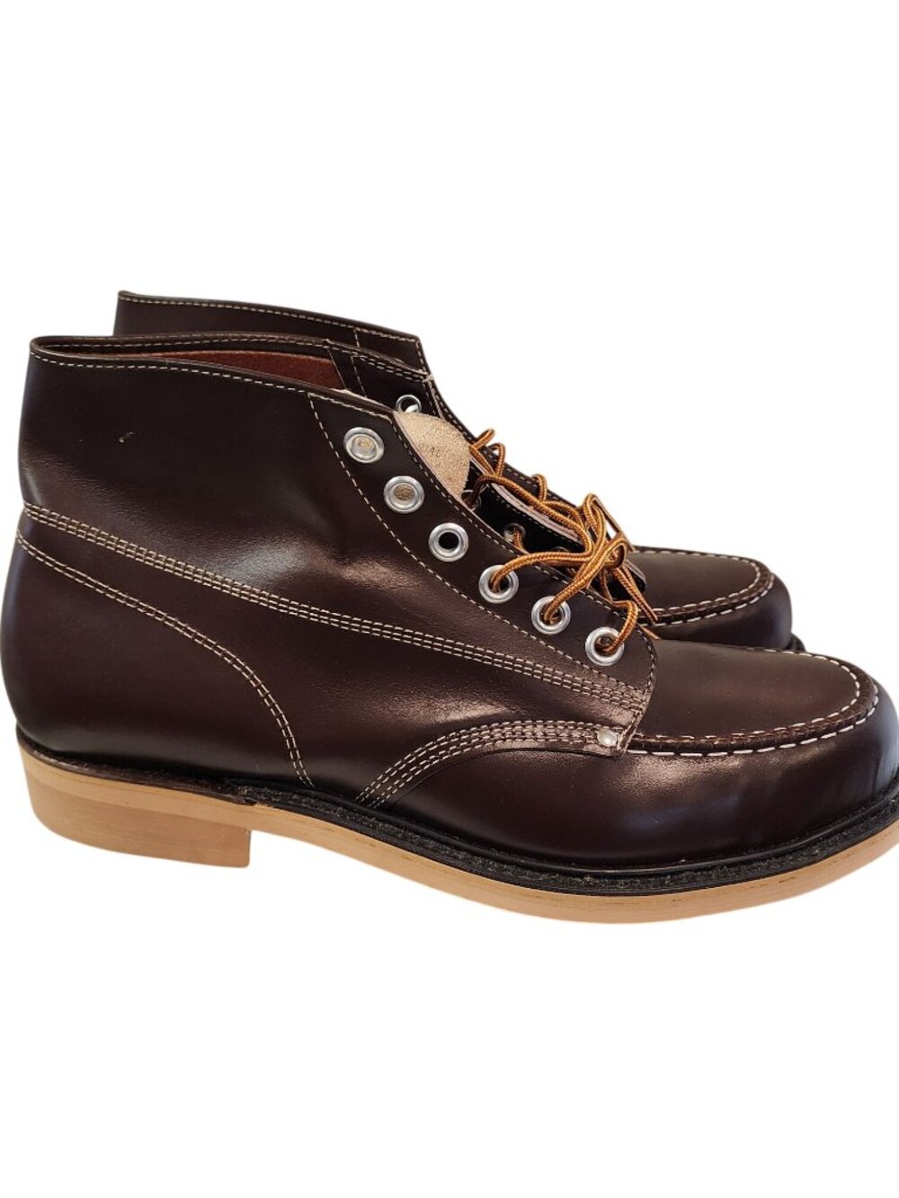 Vintage 1970's Lehigh Leather Steel Toes Work Boots Mens Size 12D NEW